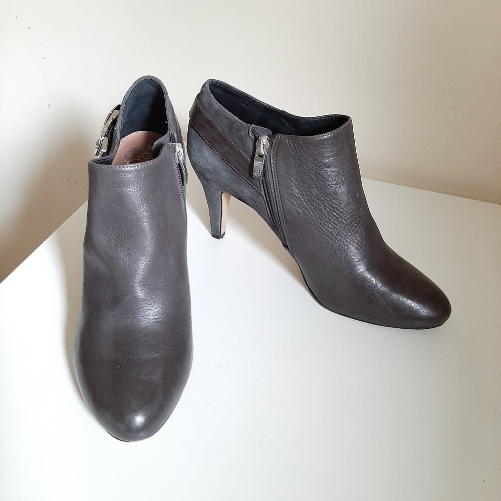 Vince Camuto Grey Suade/Leather Ankle Boots